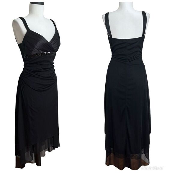 Ruby Rox Y2K Whimsigoth Babydoll Dress S Black Fairy Grunge Sequin Sheer Mesh - Picture 1 of 13